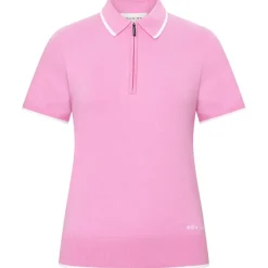 Polo Rohnisch Knitted Polo Top Fuchsia Pink