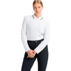 Polo Rohnisch Miriam Long Sleeve Poloshirt White