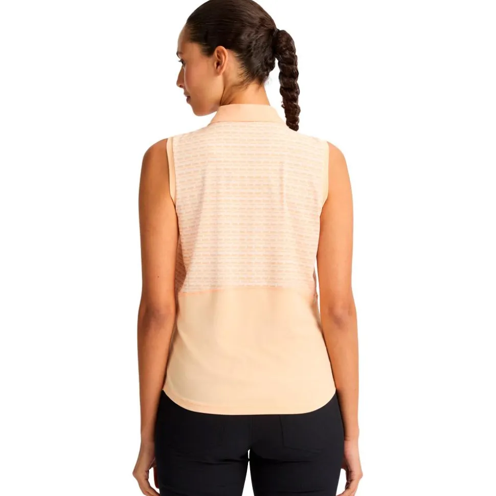 Polo Rohnisch Nicky Sleeveless Poloshirt Monogram Peach