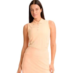 Polo Rohnisch Nicky Sleeveless Poloshirt Monogram Peach