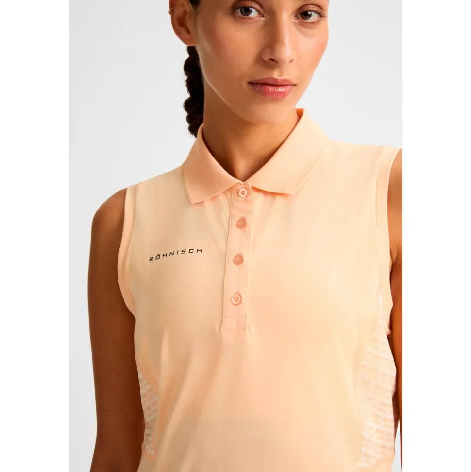 Polo Rohnisch Nicky Sleeveless Poloshirt Monogram Peach