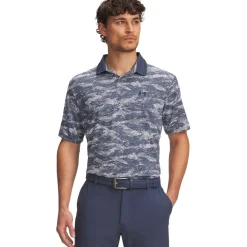 Polo Under Armour Drive Chill Printed Polo Ether Blue Halo Gray