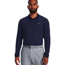 Polo Under Armour Performance 3.0 LS Midnight Navy Pitch Gray