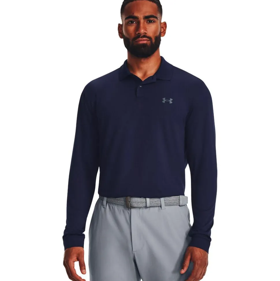 Polo Under Armour Performance 3.0 LS Midnight Navy Pitch Gray