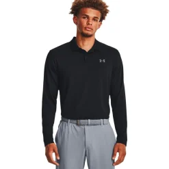Polo Under Armour Performance 3.0 LS Black Pitch Gray