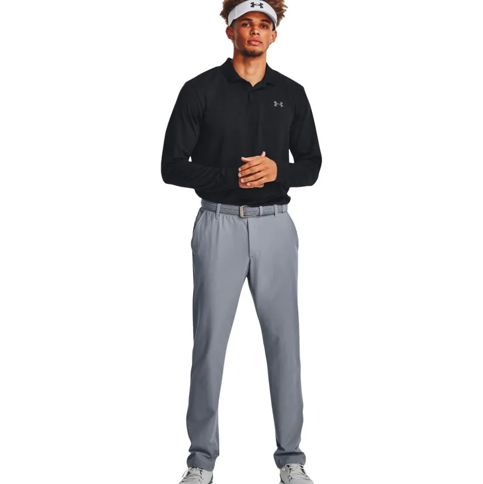 Polo Under Armour Performance 3.0 LS Black Pitch Gray