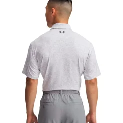 Polo Under Armour Playoff 3.0 Printed Polo White Halo Gray Castlerock