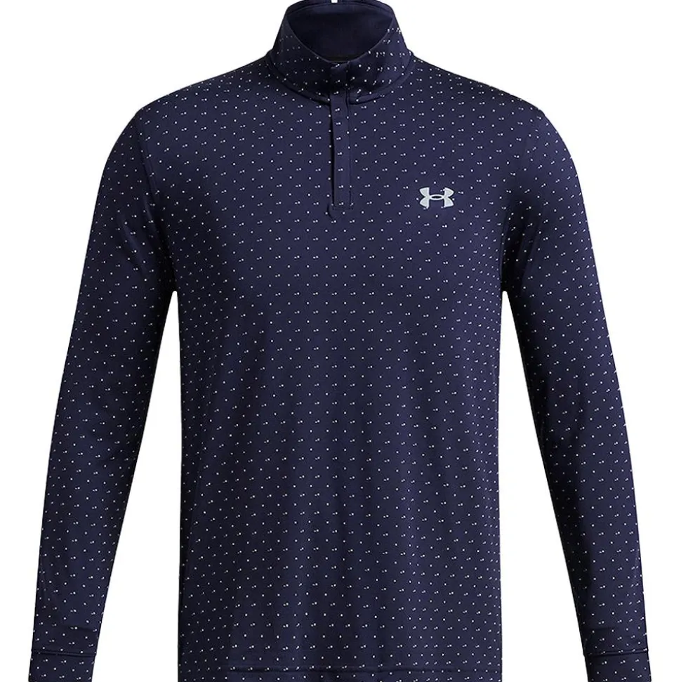 Polo Under Armour Playoff Printed 1/4 Zip Midnight Navy White