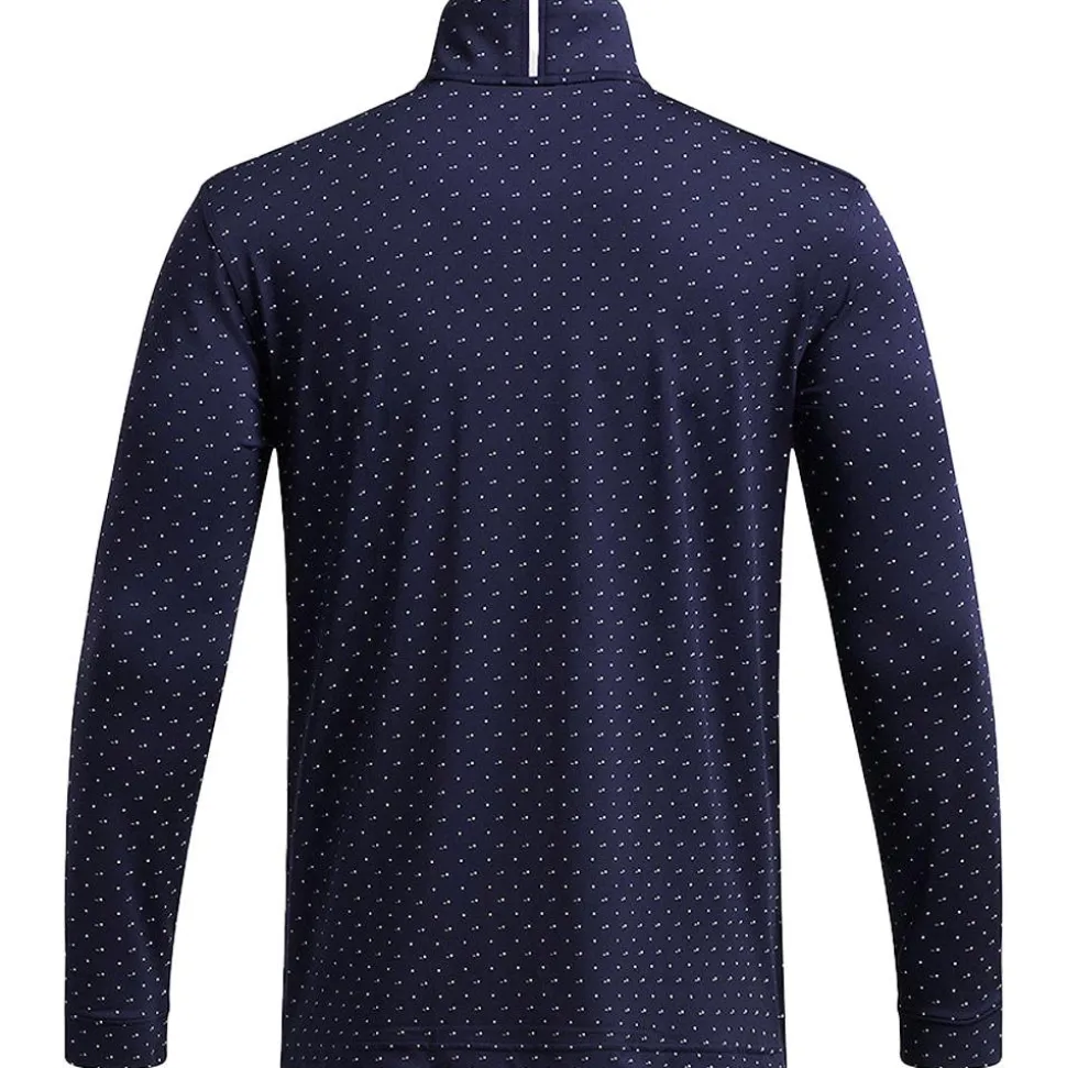 Polo Under Armour Playoff Printed 1/4 Zip Midnight Navy White