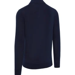 Pull Callaway Golf 1/4 Blended Merino Sweater Navy Blue