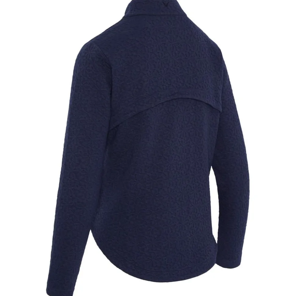 Pull Callaway Golf 1/2 Zip Quilted Knit Peacoat