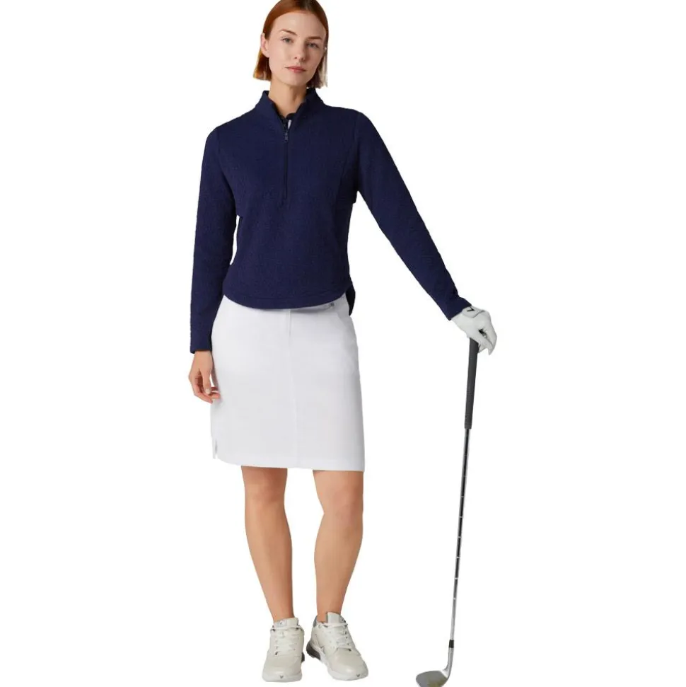 Pull Callaway Golf 1/2 Zip Quilted Knit Peacoat