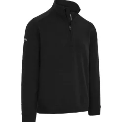 Pull Callaway Golf Emea Long Sleeve Waffle 1/4 Zip Caviar