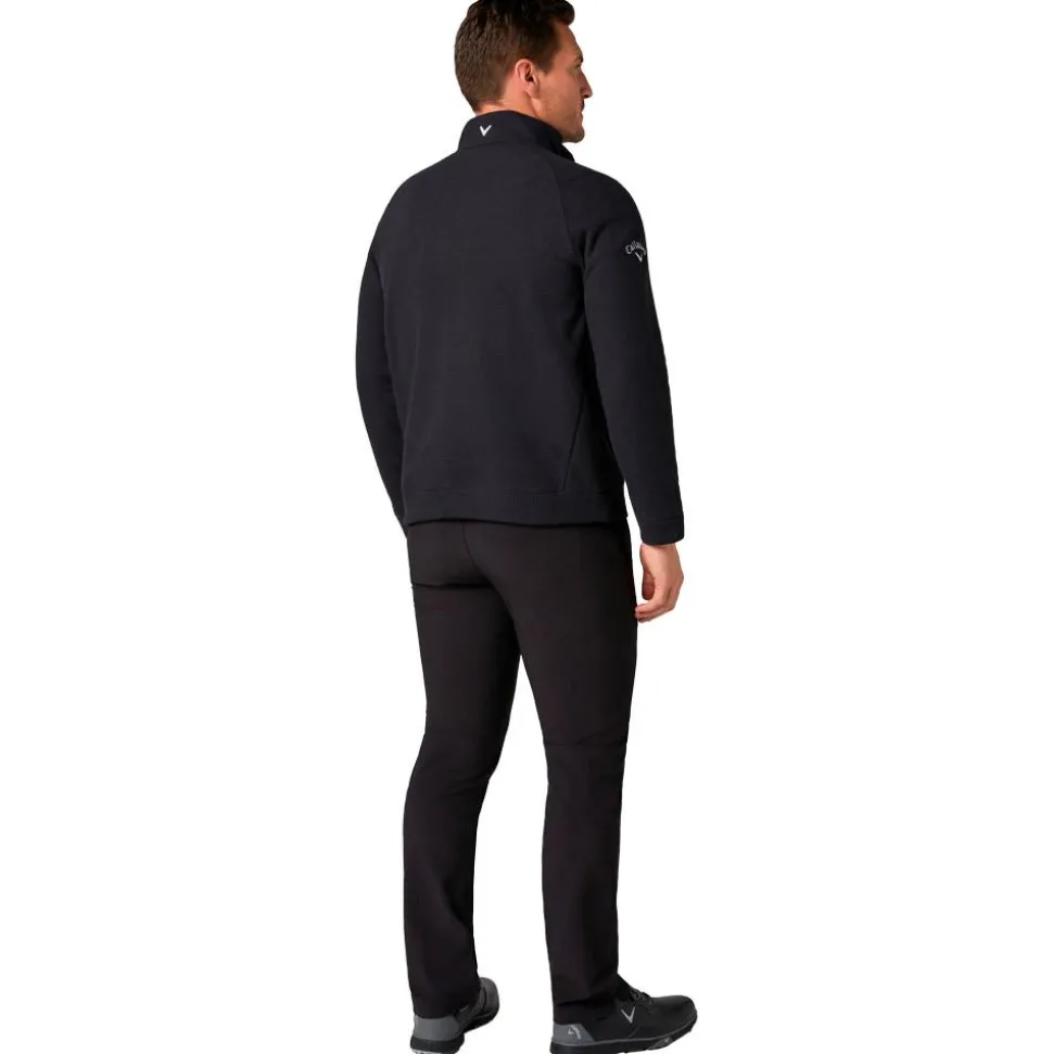 Pull Callaway Golf Emea Long Sleeve Waffle 1/4 Zip Caviar