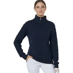Pull Daily Sports Cable Ls Pullover Lined Navy