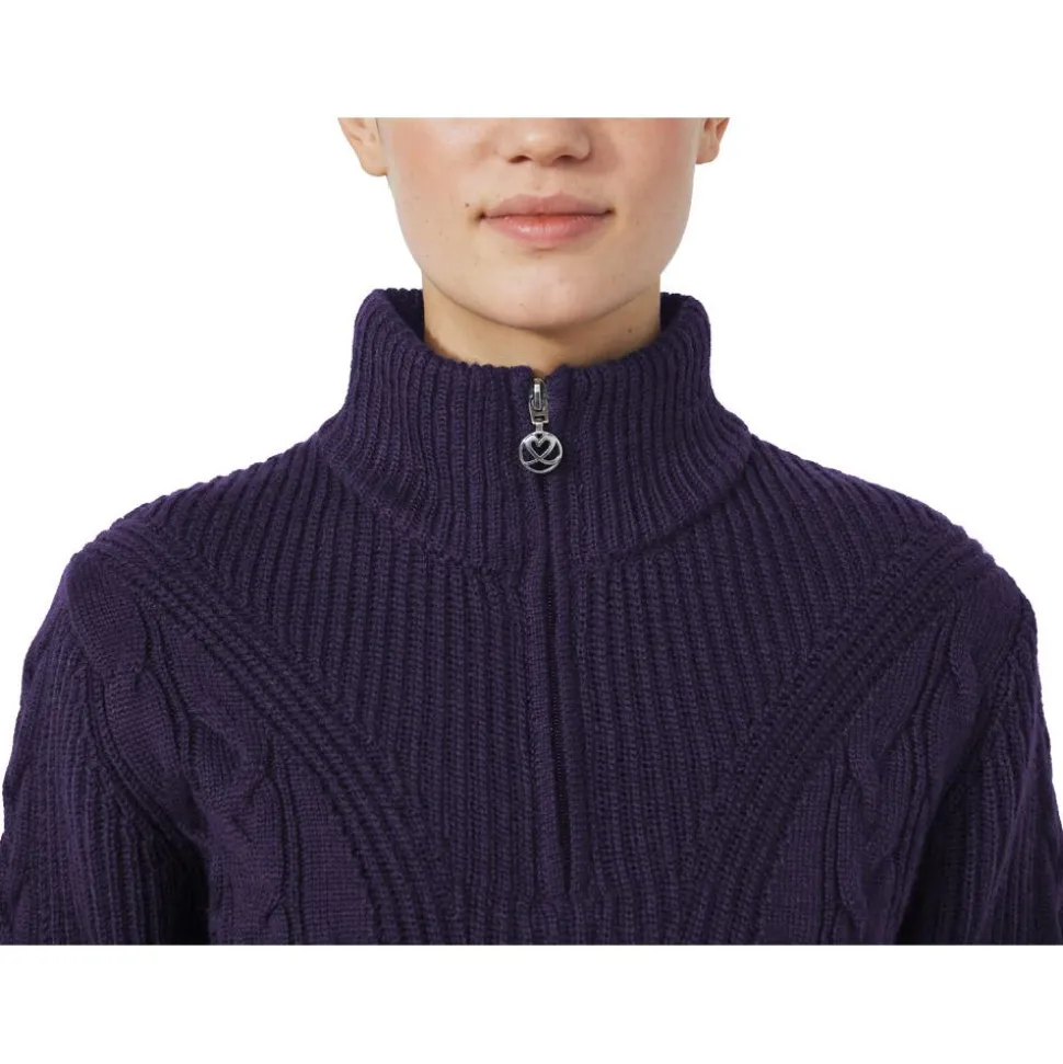 Pull Daily Sports Cable Ls Pullover Lined Dark Purple