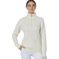 Pull Daily Sports Cable Ls Pullover Lined Ivory
