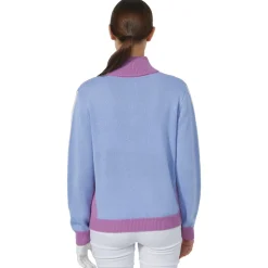 Pull Daily Sports Multi Striped Ls Pullover Line Blue Heron