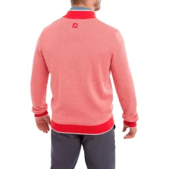 Pull Footjoy Full-Zip Lined Pullover Red