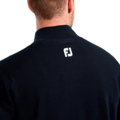 Pull Footjoy Wool Blend 1/2 Zip Lined Pullover Navy
