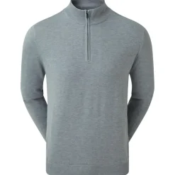 Pull Footjoy Wool Blend 1/2 Zip Lined Pullover Heather Grey