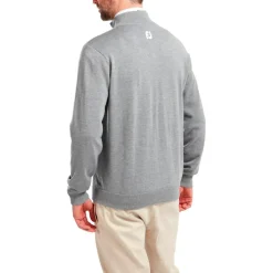 Pull Footjoy Wool Blend 1/2 Zip Lined Pullover Heather Grey