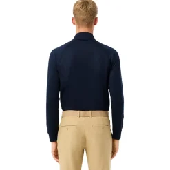 Pull Lacoste Midlayer Warm With Fleece Marine