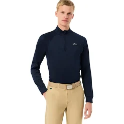 Pull Lacoste Midlayer Warm With Fleece Marine