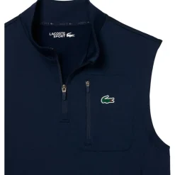 Pull Lacoste Midlayers 1/4 Zip Sleeveless Marine