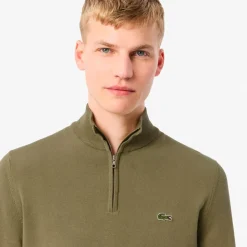 Pull Lacoste Sportswear Classic 1/4 Zip Kaki
