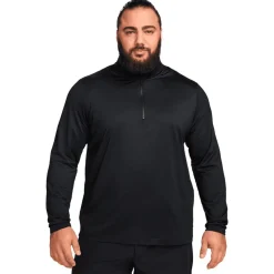 Pull Nike Dri Fit Victory Half Zip Top Black White