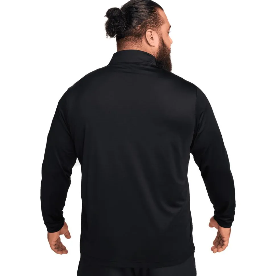 Pull Nike Dri Fit Victory Half Zip Top Black White