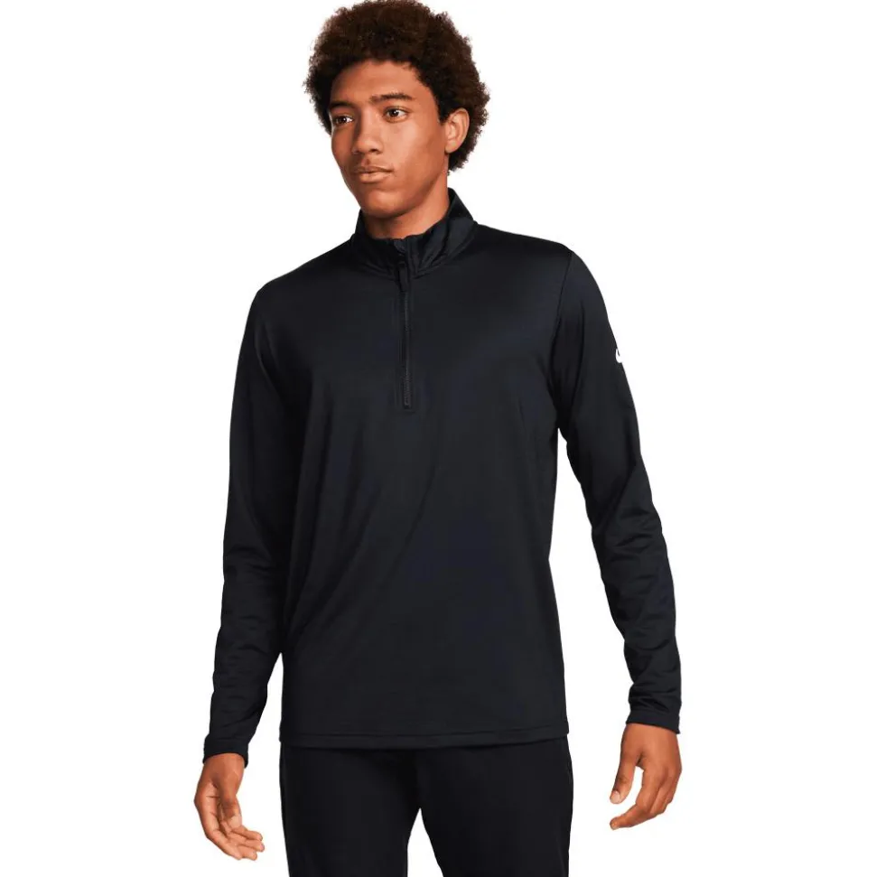 Pull Nike Dri Fit Victory Half Zip Top Black White