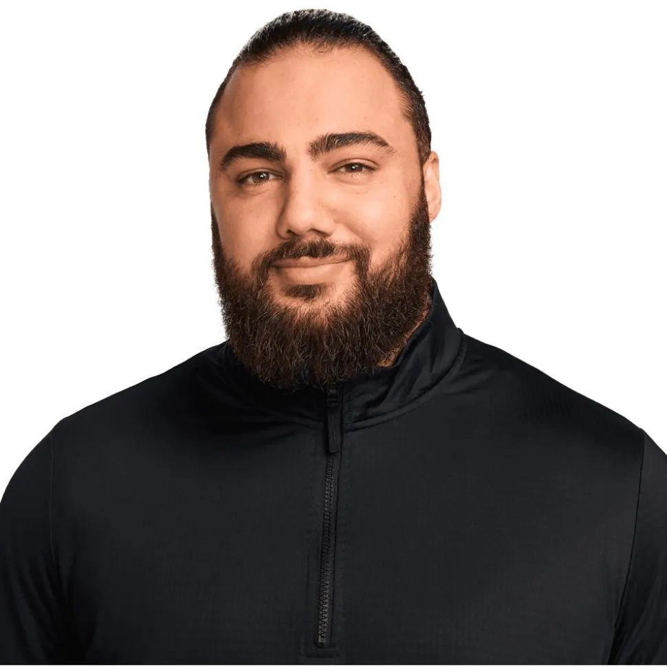 Pull Nike Dri Fit Victory Half Zip Top Black White