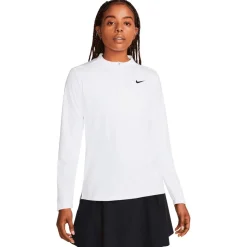 Pull Nike Women's Dri-Fit Club UV Half-Zip White Black
