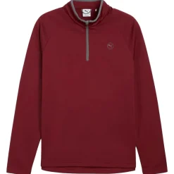 Pull Puma Golf Waffle Fleece 1/4 Zip Ruby Shimmer
