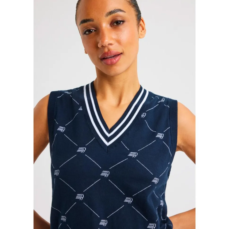 Pull Rohnisch R Logo Vest R Check Navy