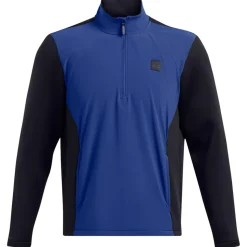 Pull Under Armour Drive Pro Storm Hybrid Half Zip Tech Blue Black Metallic Silver
