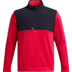 Pull Under Armour Drive Storm Sweater Fleece Half Zip Red Black White