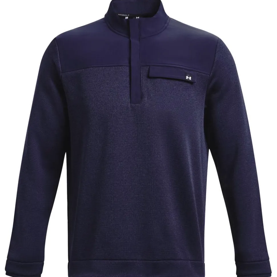 Pull Under Armour Storm Sweaterfleece Half Zip Midnight Navy White