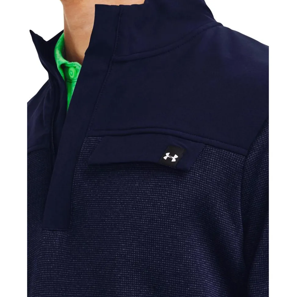 Pull Under Armour Storm Sweaterfleece Half Zip Midnight Navy White