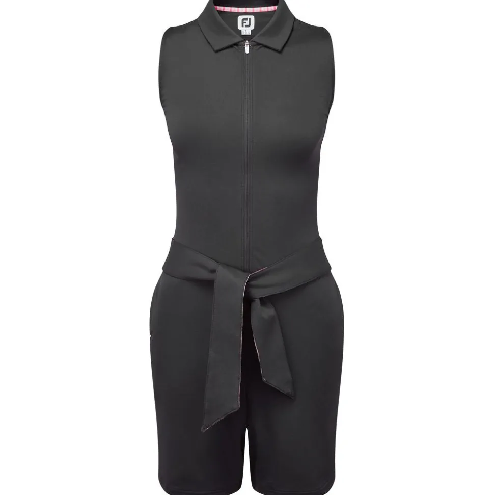 Short Footjoy Sleeveless Romper Black