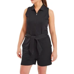 Short Footjoy Sleeveless Romper Black