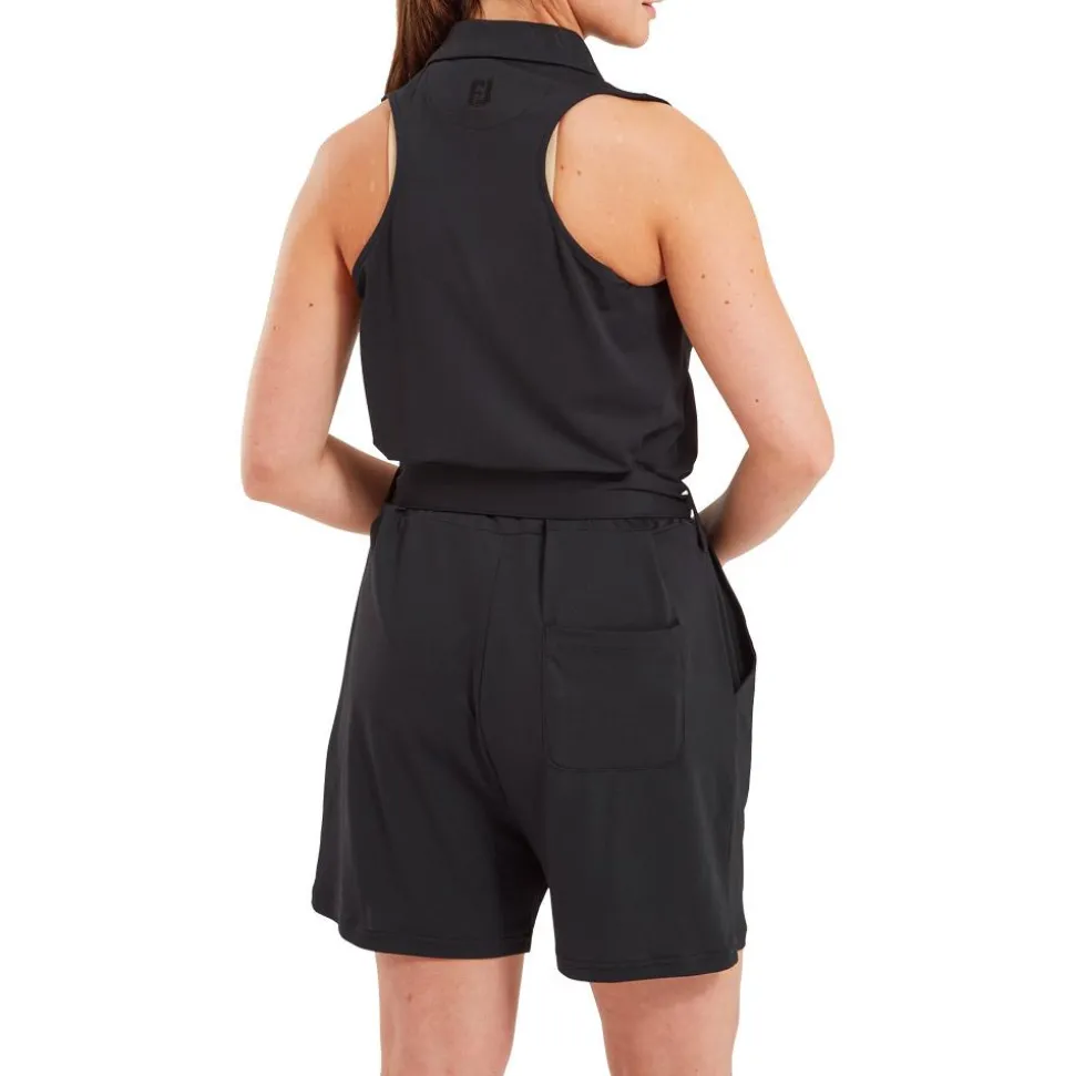 Short Footjoy Sleeveless Romper Black