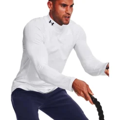 Sous-vêtement Under Armour ColdGear Armour Fitted Mock White Black