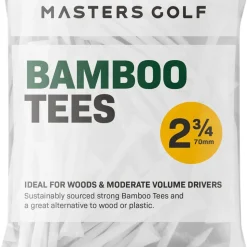 Tees Masters Bamboo Tees White x20 70mm