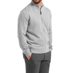 Veste Footjoy Drirelease Full Zip Lined Sweater Heather Grey