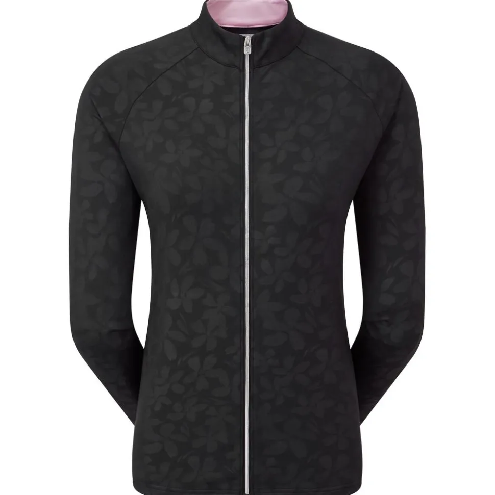 Veste Footjoy Floral Embossed Midlayer Black