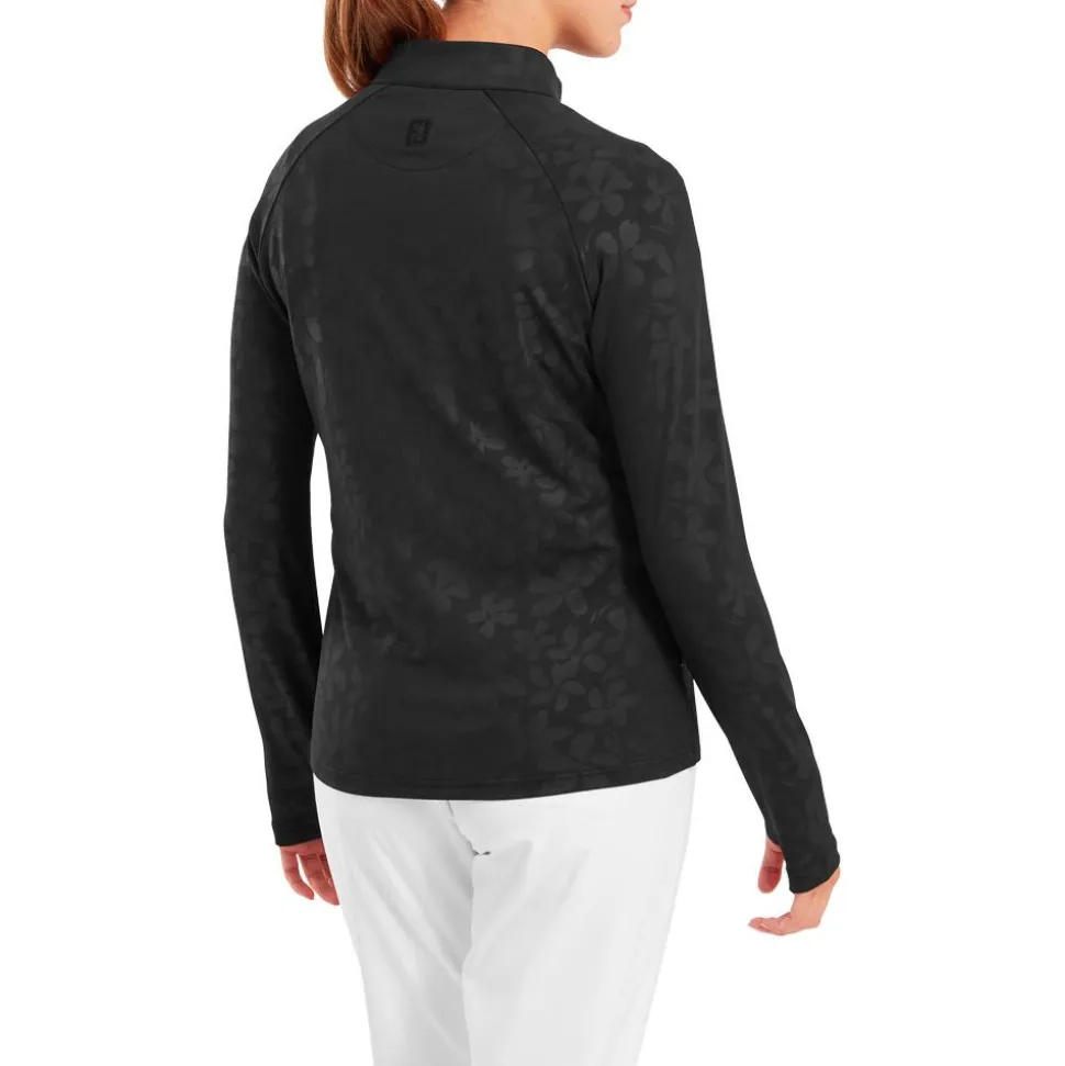 Veste Footjoy Floral Embossed Midlayer Black