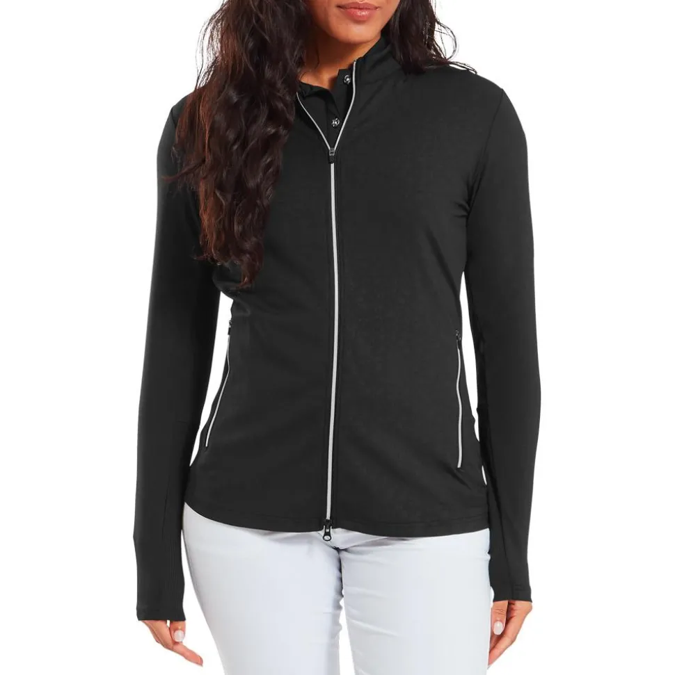 Veste Footjoy Full-Zip Debossed Midlayer Black